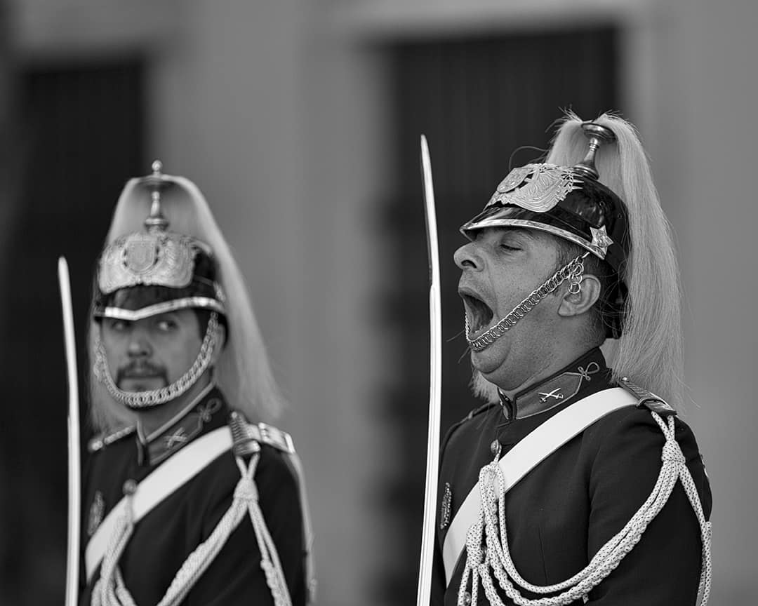 Sleepy Soldier, Jerónimos Palace, Lisbon, Portugal. 2017